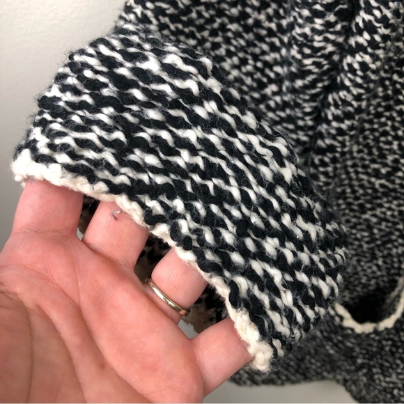 Eileen Fisher Black and White knit snap front jacket sweater size: XL - Picture 14 of 16